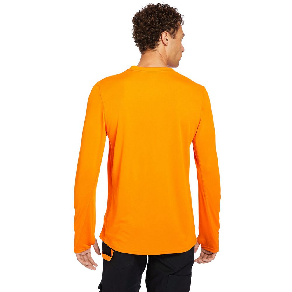 Camisetas Masculino - Timberland Pro® Wicking Good Long Sleeve - DYFGU2754 - Laranja
